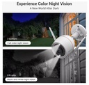 Cámara De Seguridad exterior EZVIZ H3c H3C audio doble via luz sirena vision nocturna color 2k 4mp Premium