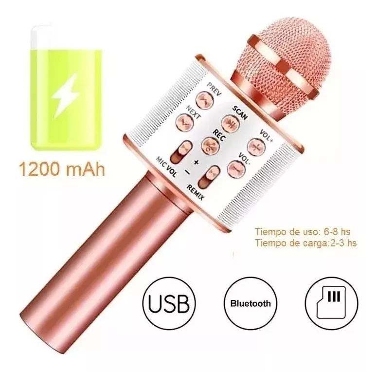 MICROFONO INALAMBRICO KARAOKE BLUETOOTH Y BOCINA DIVERSION