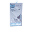 CARGADOR  3.1A CON  CABLE  V8 CALIDA    PREMIUM