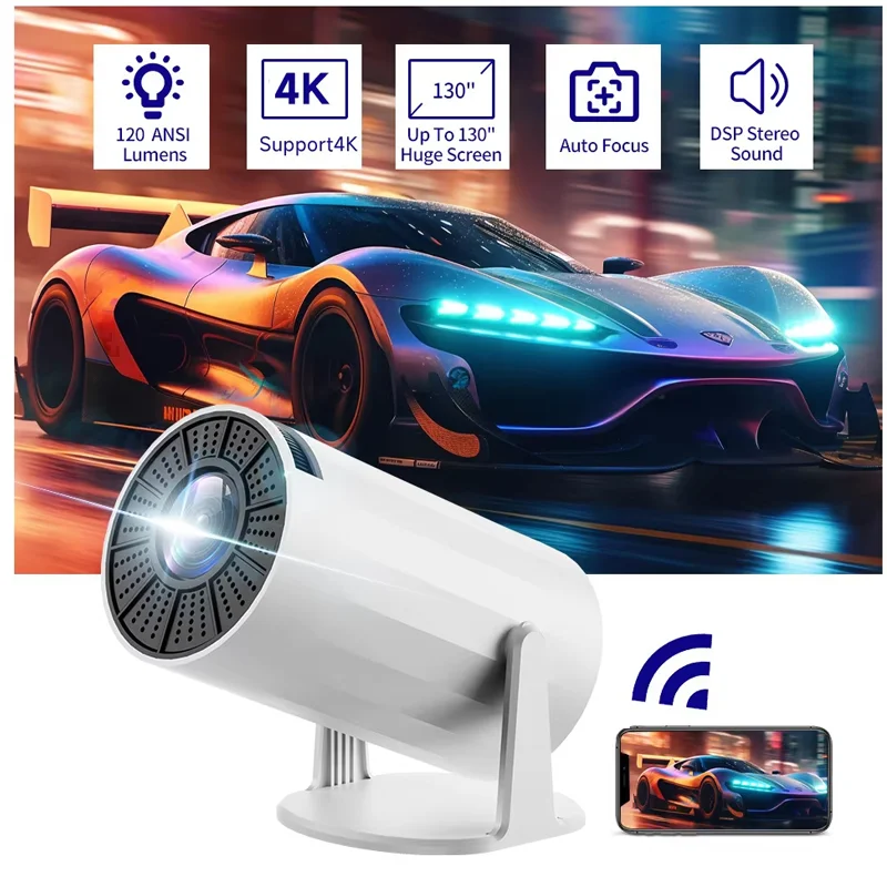 PROYECTOR PORTÁTIL ANDROID HY300 1280X720 1200 LUMENES