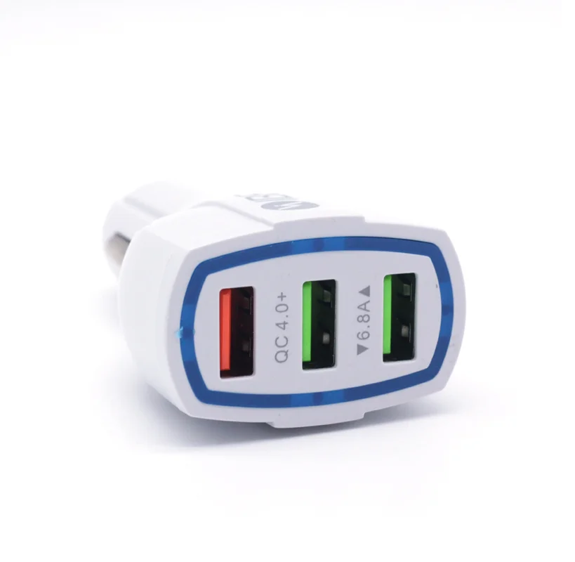 CARGADOR AUTO 3 USB 5.8A AC01 A-01