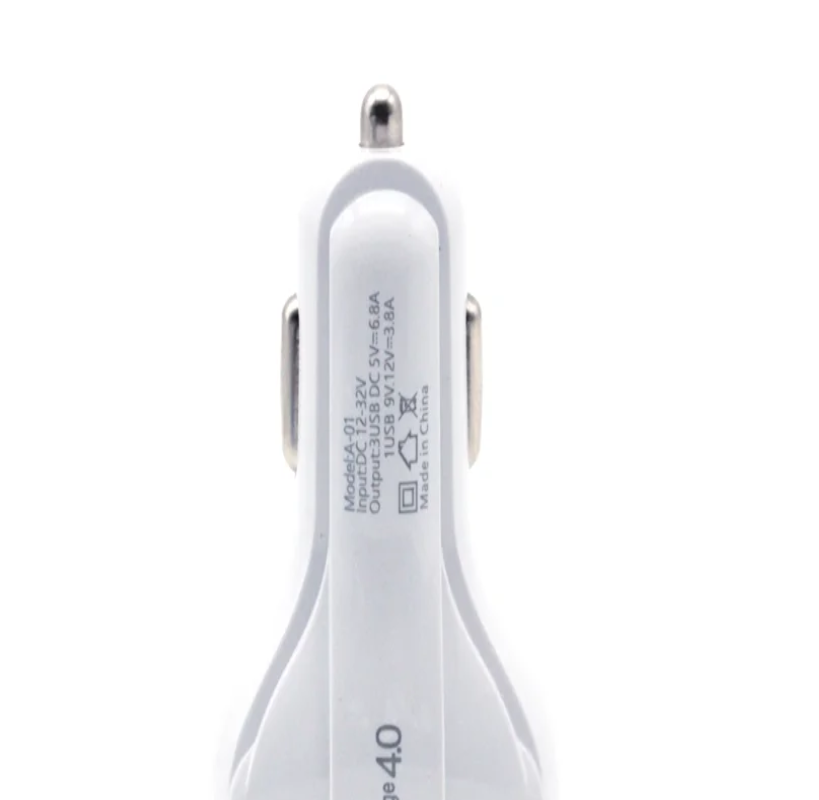 CARGADOR AUTO 3 USB 5.8A AC01 A-01