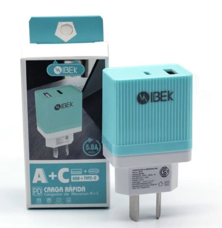 Cabezal ibek puerto usb y typo c 