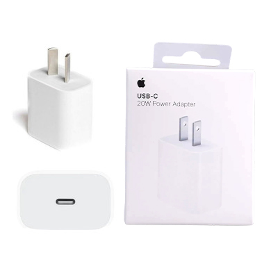 CARGADOR IPHONE TIPO C 20W ENCHUFE PATA OBLICUA 