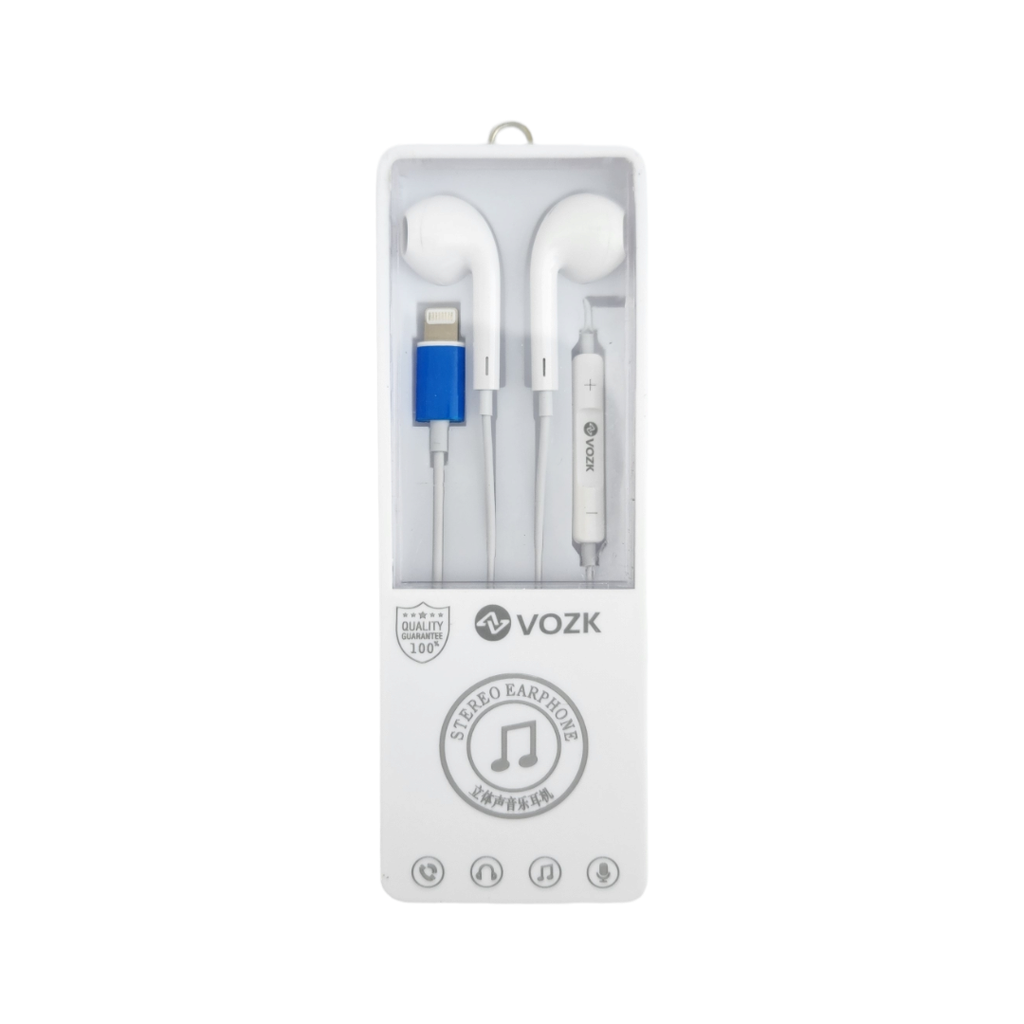 AURICULARES VOZK MANOS LIBRES CON ENTRADA LIGHTNING