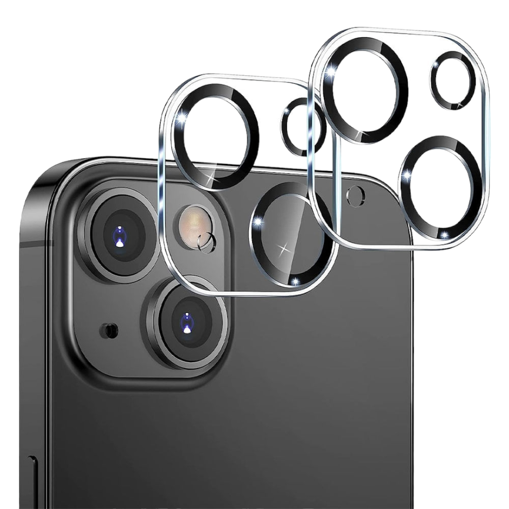 [F-VTC4001-N-11/12MINI] PROTECTORES TEMPLADO PARA  CÁMARA TRASERA para IPHONE (Negro, 11/12MINI)