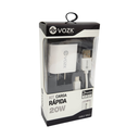 CARGADORES VOZK 20W USB-TIPO C  DOS PUERTOS 