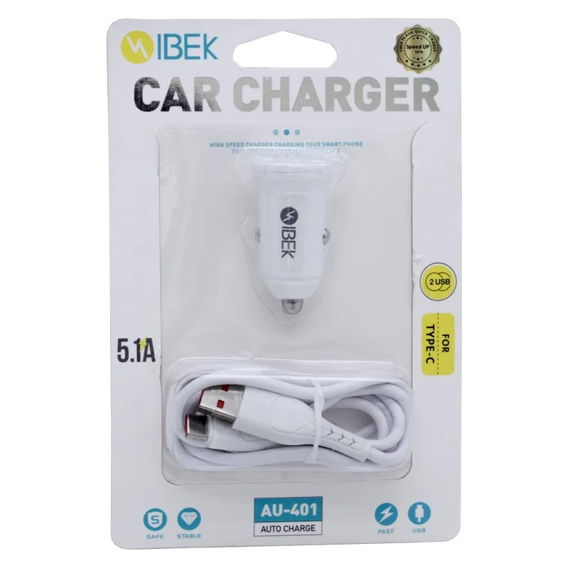 [F-IKAU401] CARGADORES DE AUTO TIPO C IBEK