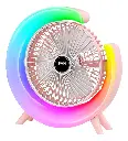 MINI VENTILADOR TURBO PORTÁTIL CON LUCES RGB USB RECARGABLE
