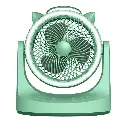 VENTILADOR DE MESA PEQUEÑO PLEGABLE CON LUZ LED BLANCA RECARGABLE F7