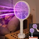 RAQUETA LÁMPARA MATA MOSCAS MOSQUITOS ELECTRICA RECARGABLE DWP-6