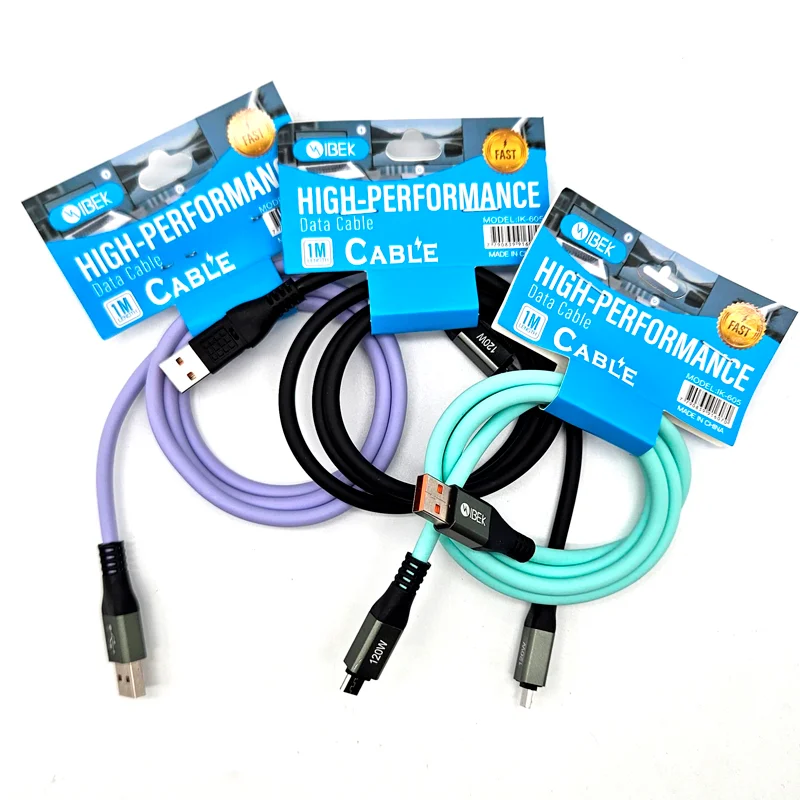 CABLES ENGOMADO USB MICRO USB V8 IK-605 IBEK 120W 6A