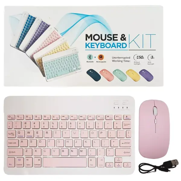 KIT DE TECLADO+MOUSE ULTRA-SLIM PORTATIL BLUETOOTH PARA TABLET