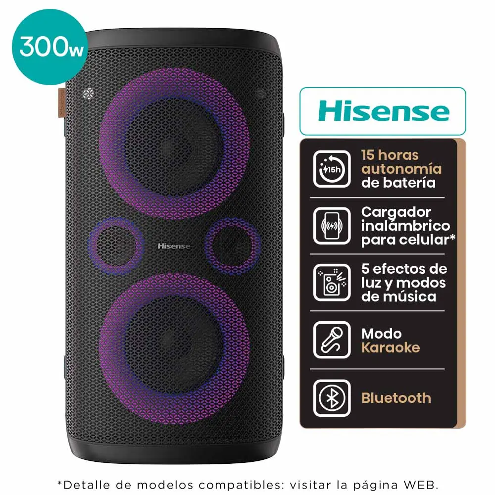 Parlante Portátil Party Rocker One 300W HISENSE 