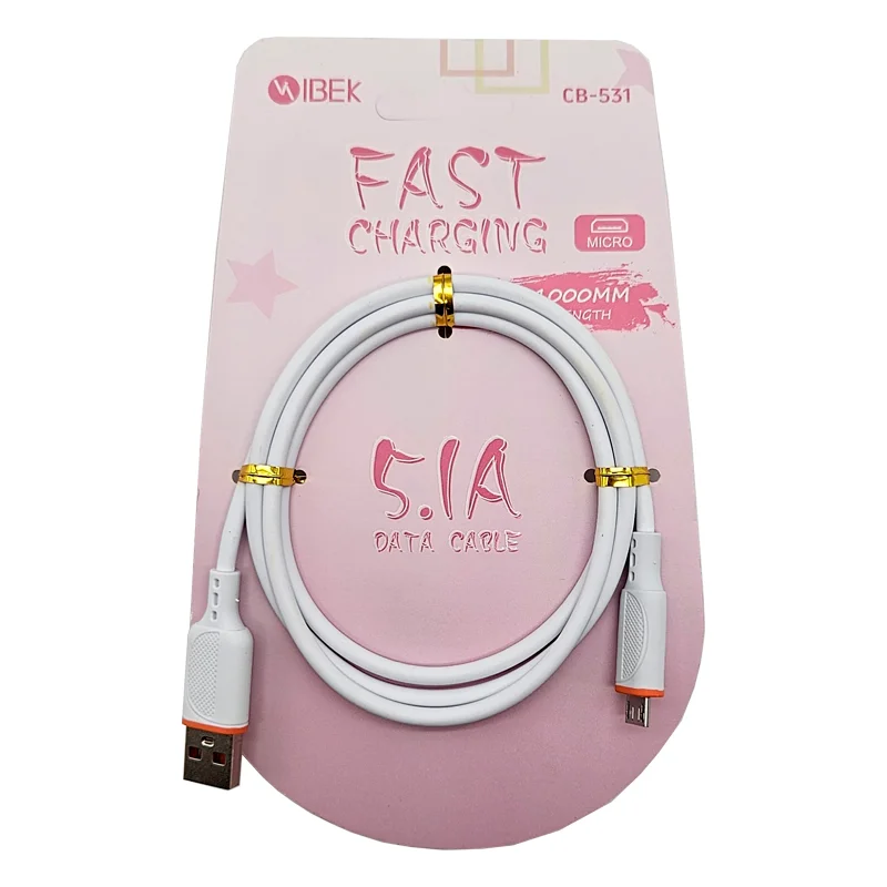 CABLE ENGOMADO USB V8 MICRO USB 1M CB-531 5.1A