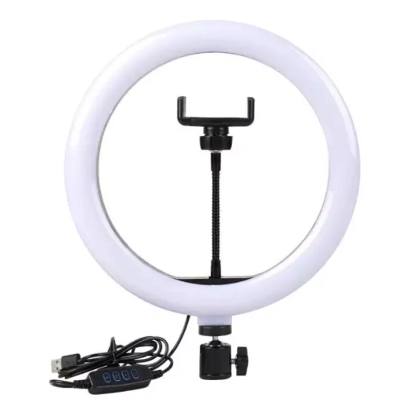 ARO DE LUZ 8″ 20CM BLANCO SIN TRIPODE