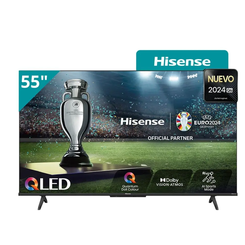 Smart Tv 55" Pulgadas UHD 4K Google TV tecnología QLED HISENSE 