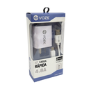 CARGADORES VOZK 4.8A TIPO C 2 PUERTOS USB •BULTO X250