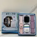 SMARTWATCH RELOJ INTELIGENTE ZT-70, 2 MALLAS + AIRPOD COLORES SURTIDOS