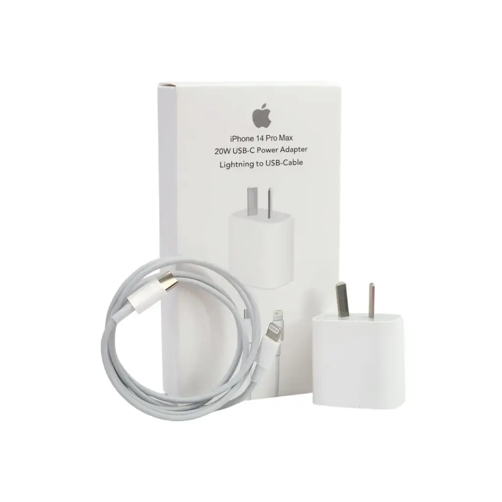 [F-SO016] CARGADOR COMPLETO PARA IPHONE 20W PATA OBLICUA USB-C