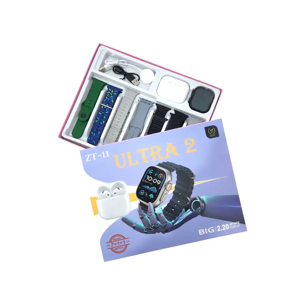 RELOJ SMARTWATCH INTELIGENTE CON 7 MALLAS Y AURICULAR