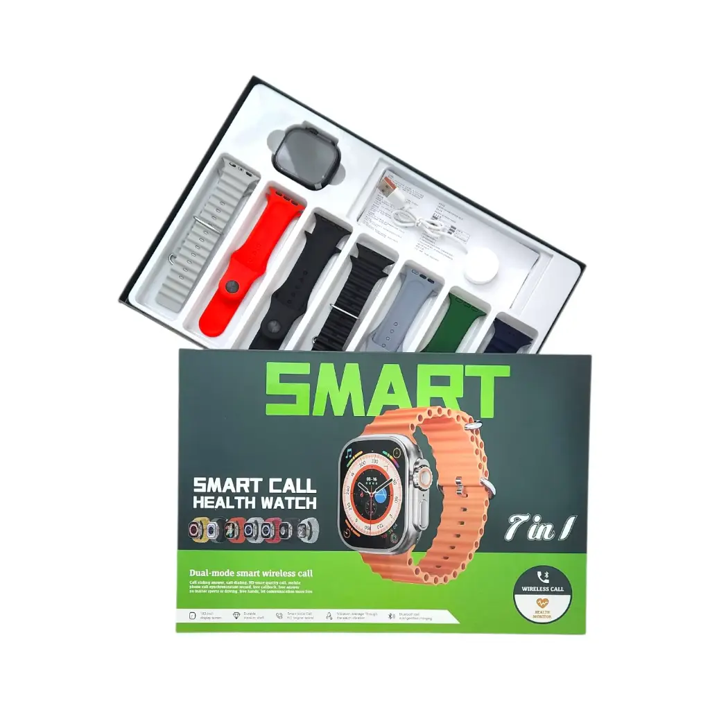 [F-IKSMART7+1] RELOJ SMARTWATCH INTELIGENTE CON 7 MALLAS