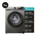 LAVARROPA HISENSE INVERTER AUTOMÁTICO 8KG GRIS CARGA FRONTAL
