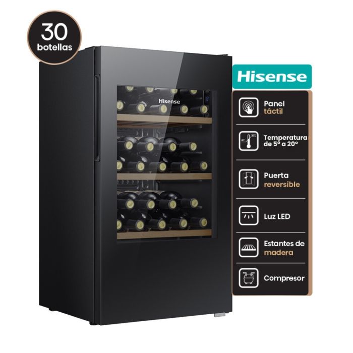 CAVA HISENSE 30 BOTELLAS CON COMPRESOR