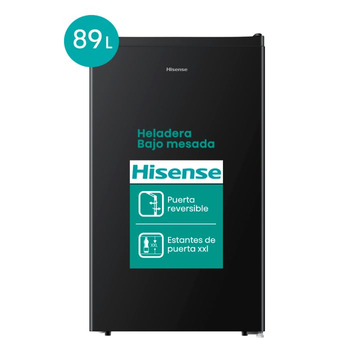 [94RS-12DRB] HELADERA BAJO MESADA HISENSE NEGRA 94 LITROS