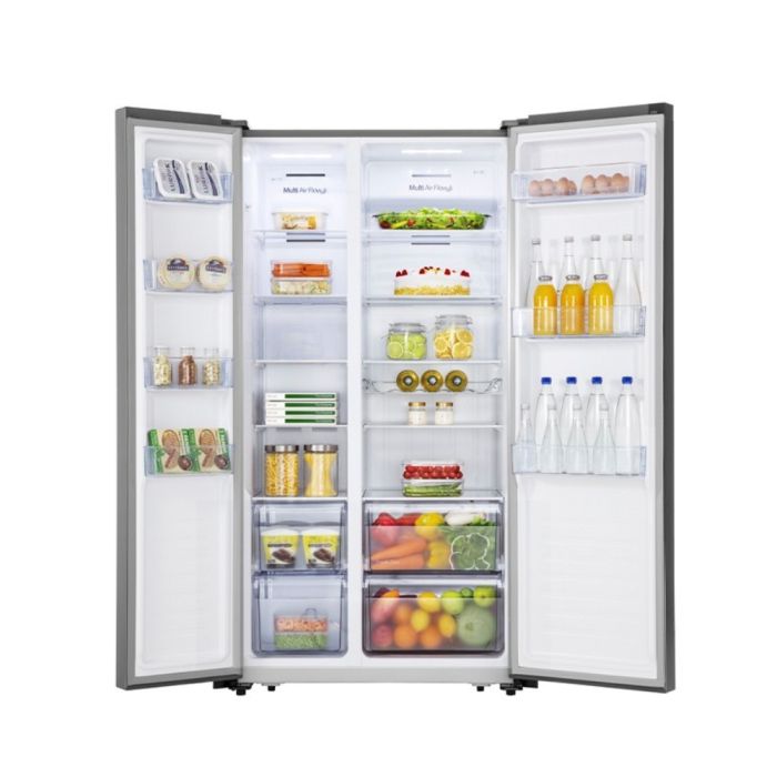 [94RC-67WSG] HELADERA SBS HISENSE BLACK GLASS 564 LITROS