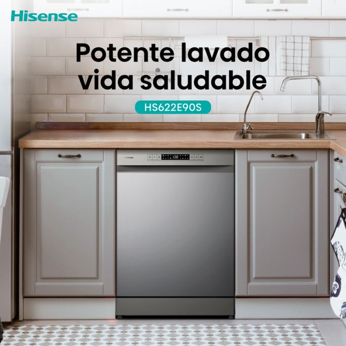 [94HS622E90S] LAVAVAJILLA HISENSE 13 CUBIERTOS GRIS