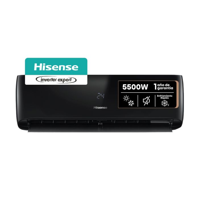AIRE ACOND. 4600 FG SPLIT INVERTER FRÍO/CALOR 5500W. COLOR NEGRO - HISENSE