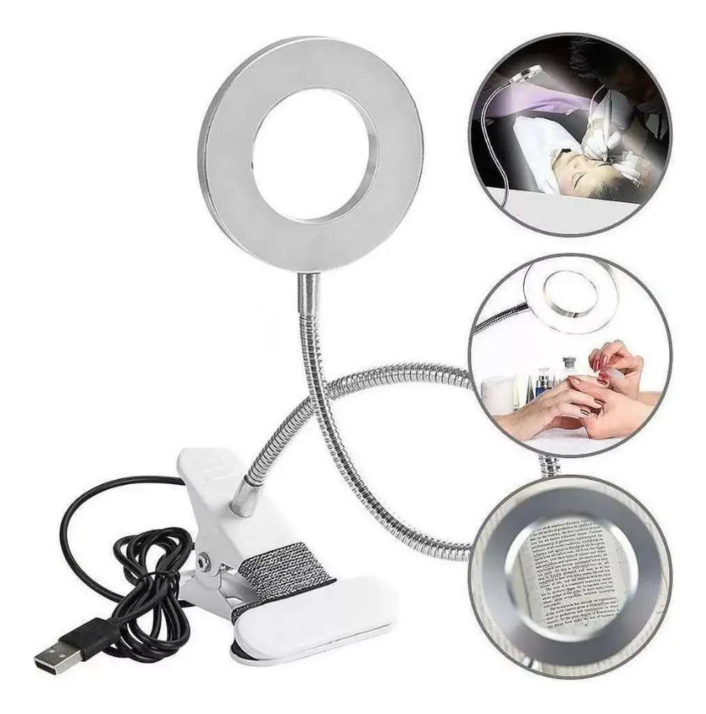 LÁMPARA DE AGARRE LUZ LED CON LUPA ELOISE