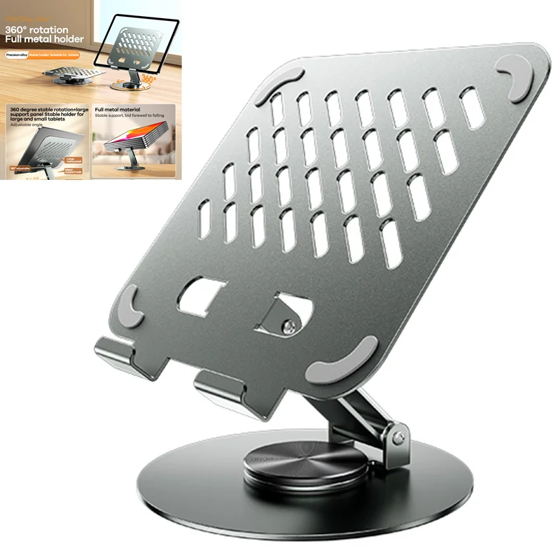 SOPORTE PARA TABLET IPAD GIRO 360° METAL REGULABLE