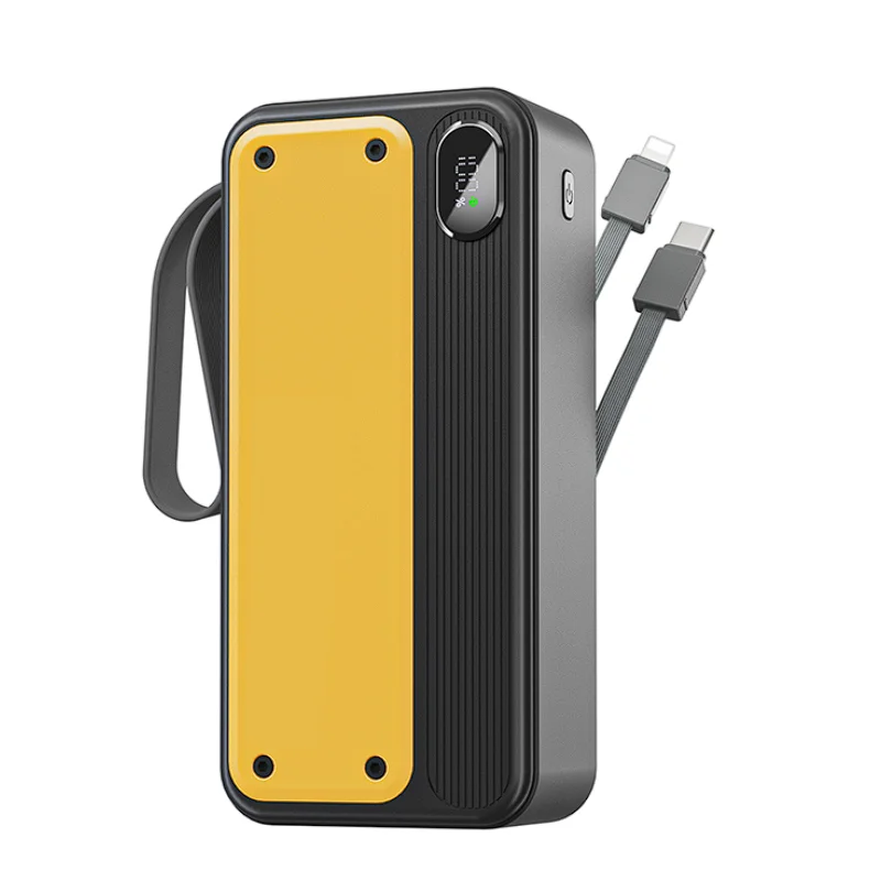 CARGADOR PORTÁTIL PD 22.5W 20000MAH CARGA RÁPIDA 1 CABLE TYPE C 1 CABLE LIGHTNING