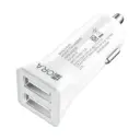 Cargador para Auto 12W USB PC+ABS Compacto  1HORA