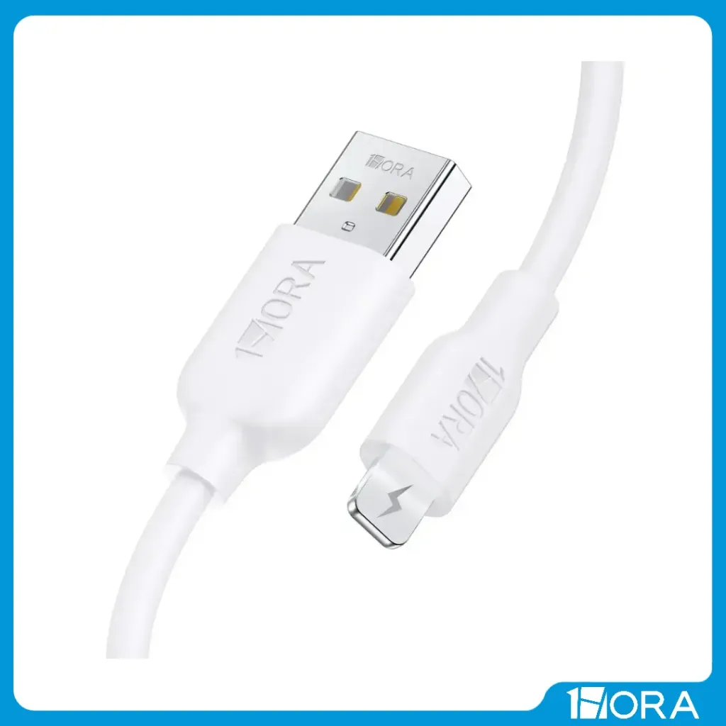 [F-CAB238B] Cable USB-A a Lightning de PVC de 1m 1HORA