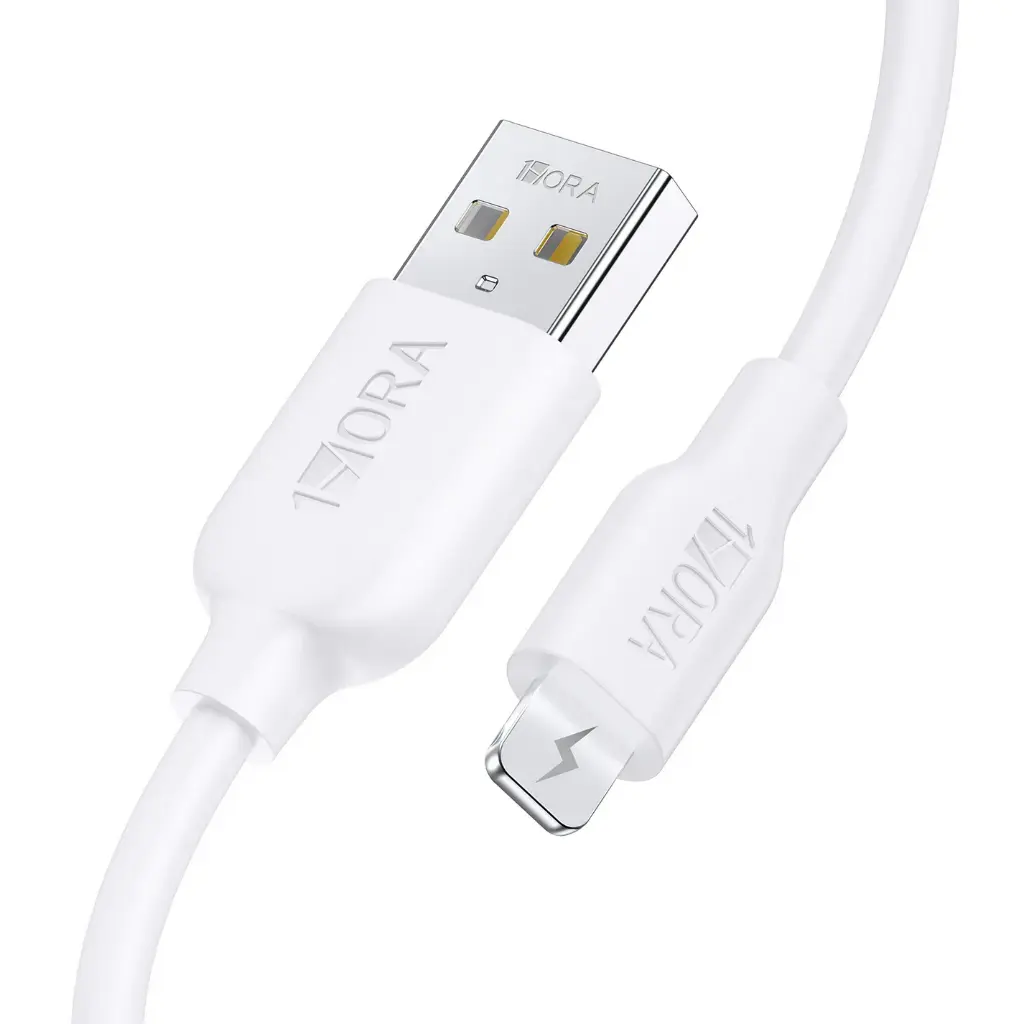 Cable USB-A a Lightning de PVC de 1m 1HORA