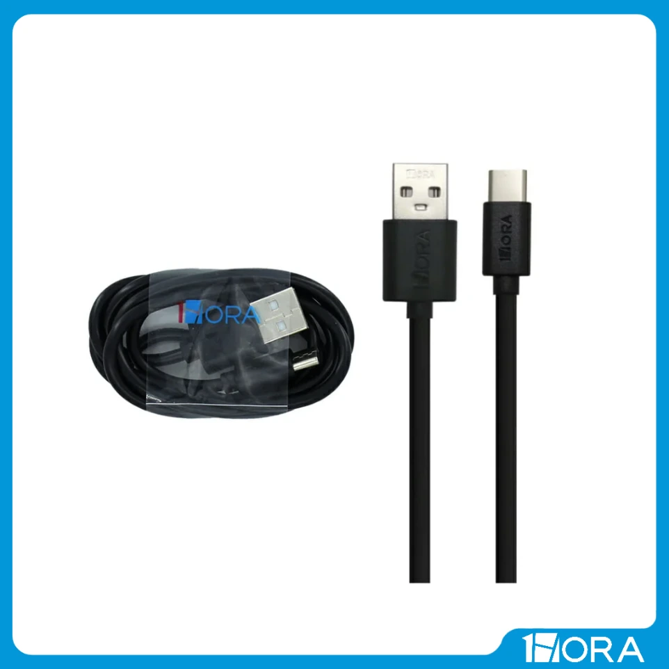 Cable Type-C 2.1A Economic Black	 1HORA
