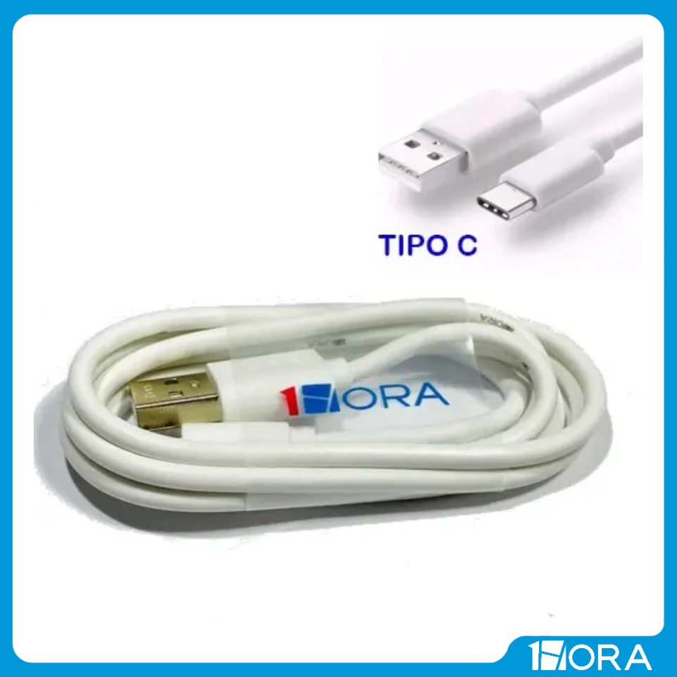 [F-CAB244B] Cable Type-C 2.1A Economic White 1HORA