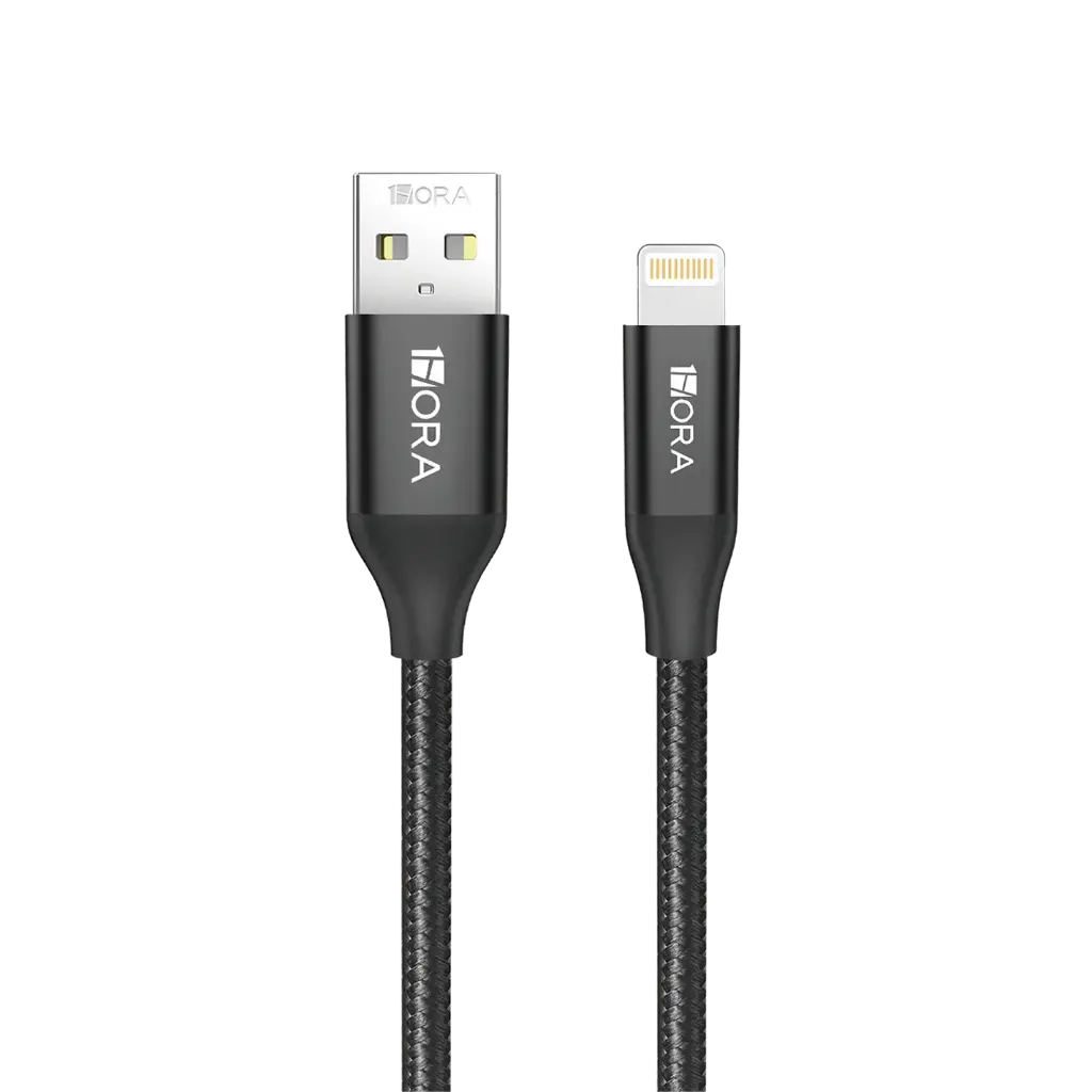 [F-CAB250N-300] Cable trenzado USB-A a Lightning de 1 m 1HORA