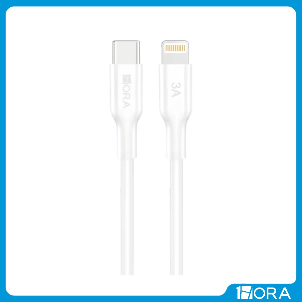 [F-CAB258B] Cable USB-C a Lightning de PVC de 1 m 1HORA