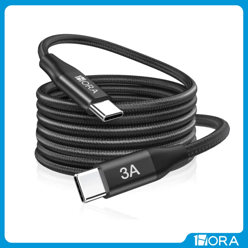 [F- CAB267N] Cable trenzado USB tipo C a USB tipo C de 2 m 1HORA
