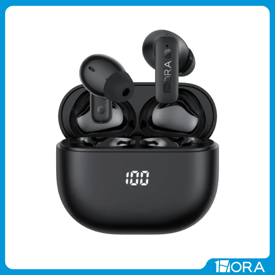 [F-AUT211N] TWS ANC Noise Cancelling Earbuds Black 1HORA