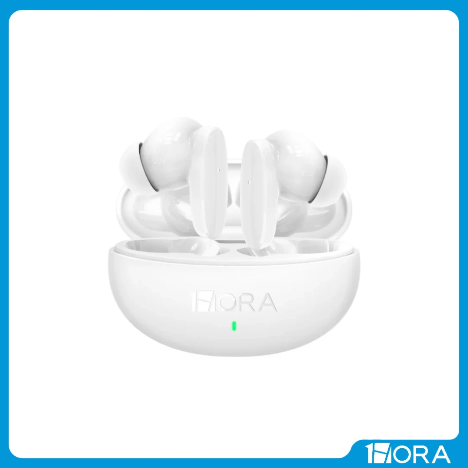[F-AUT205-BL] Auriculares inalámbricos con luces LED 1HORA (blanco)