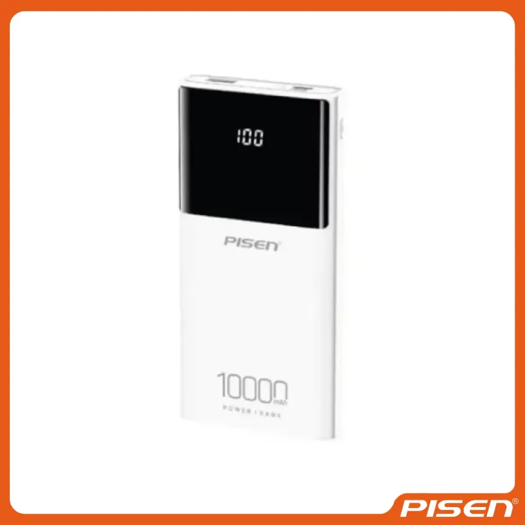 Mr White Power Bank Digital 10000mAh (Blanco) • PISEN