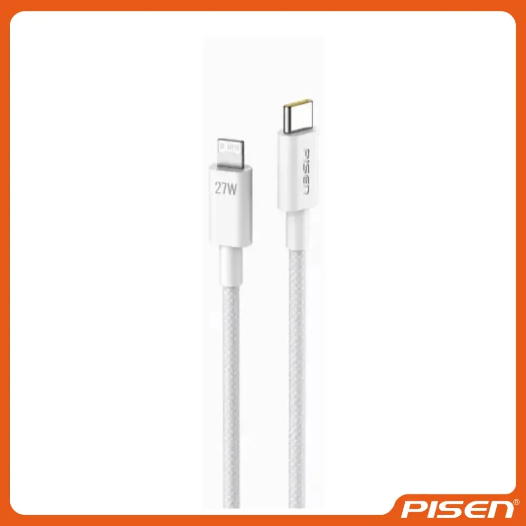 Cable de datos tejido colorido C a L 27W 1m CL-PD10-1000/Gris Titanio • PISEN