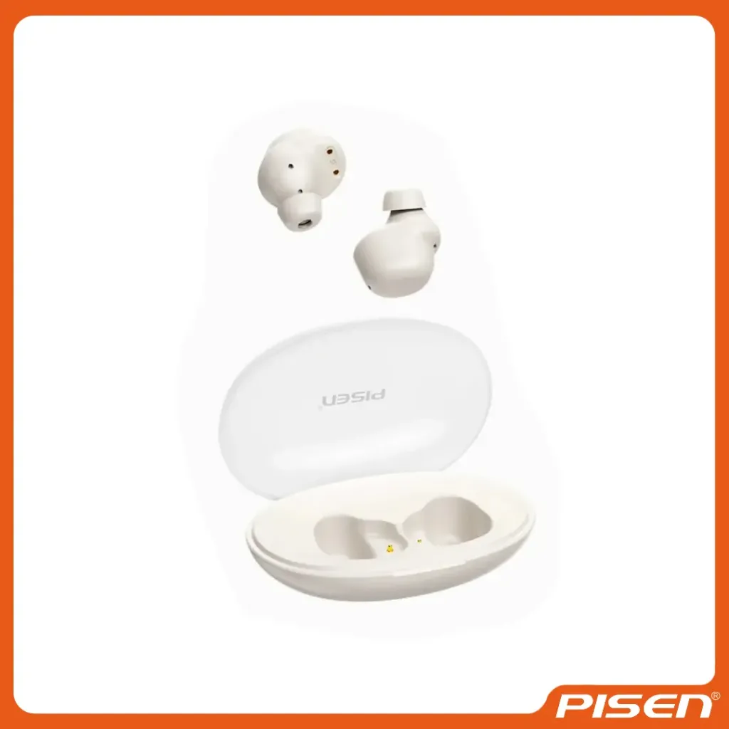 [F-PS-BHDTW10B] Auriculares Bluetooth True Wireless C3 (BHD-TW10/Blanco Lechoso) - • PISEN