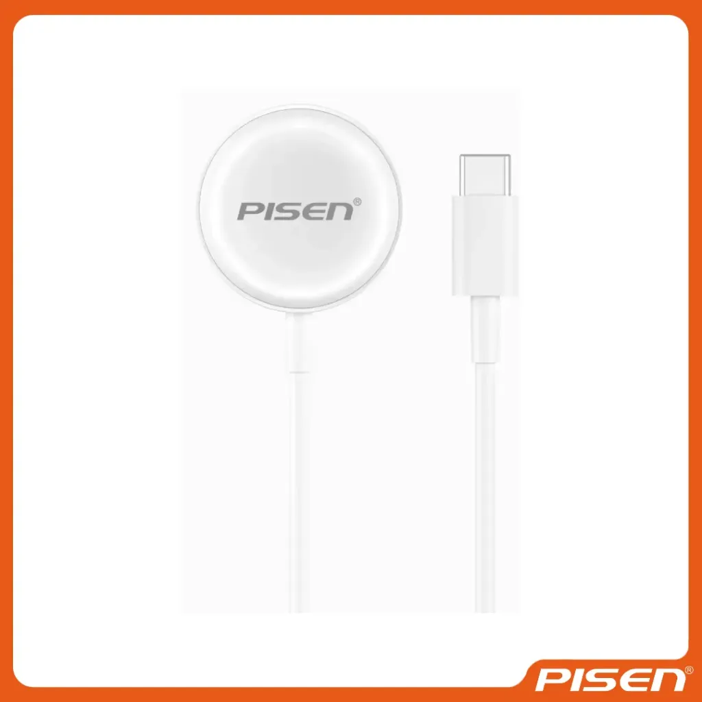 [F-PS-WC021000B] Base de carga para iWatch (Type-C) 1m (TS-WC02-1000/Blanco Nube Inicial) - • PISEN