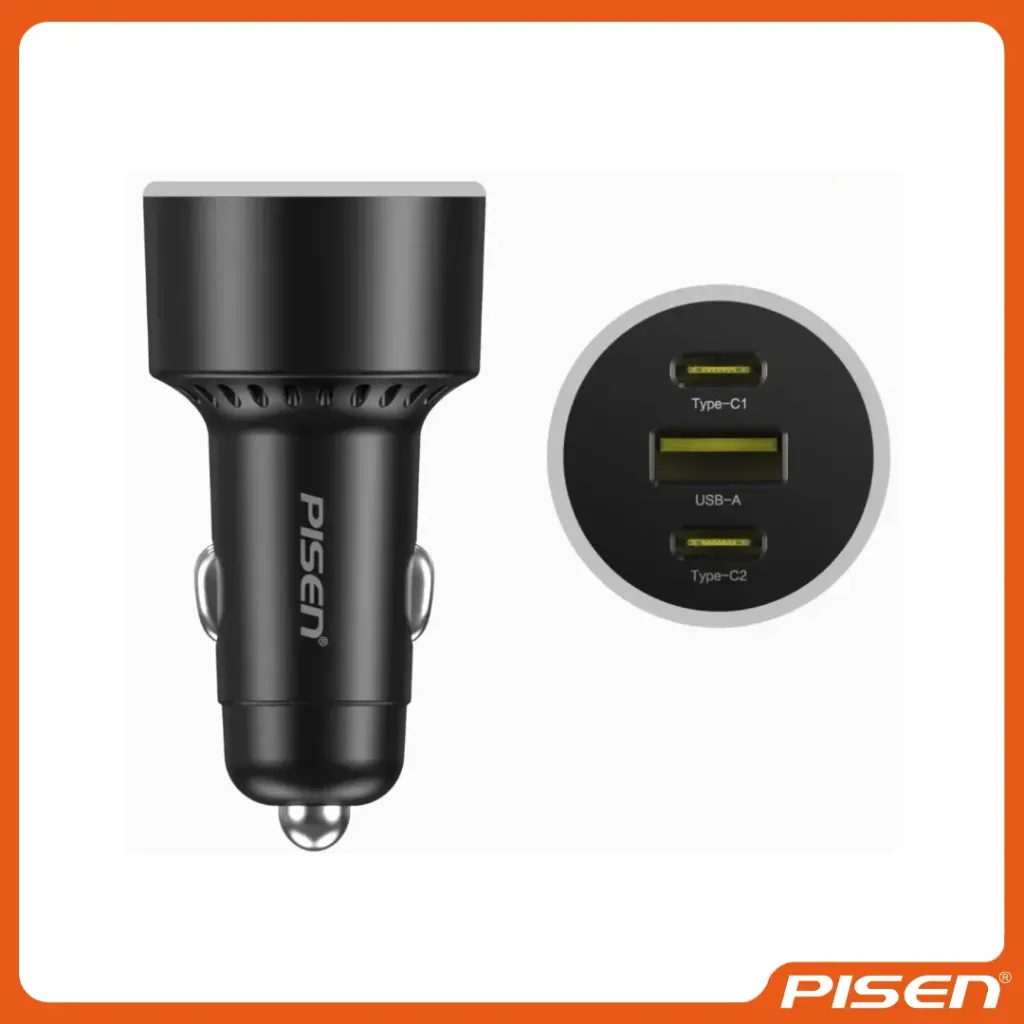 Cargador de coche multi-puerto 60W 2C1A (TP-C79/Negro Mágico) - • PISEN